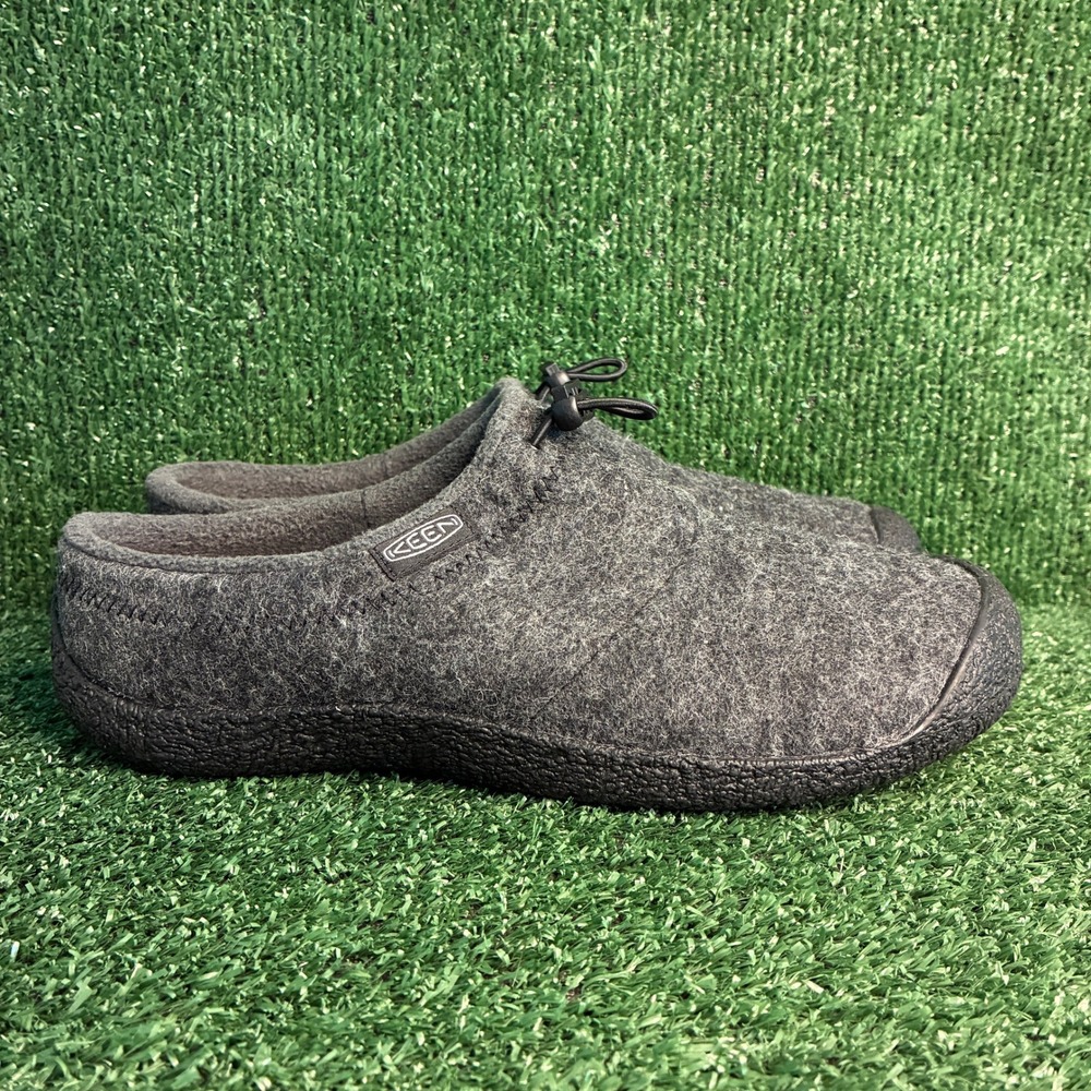 NEW KEEN Howser III Slide Wool Bungee Comfort Clog Slippers Grey Mens Size 10.5
